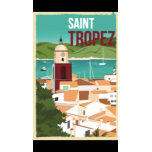 AF204- Lot de 5 Affiches vintage St Tropez- 20x30cm